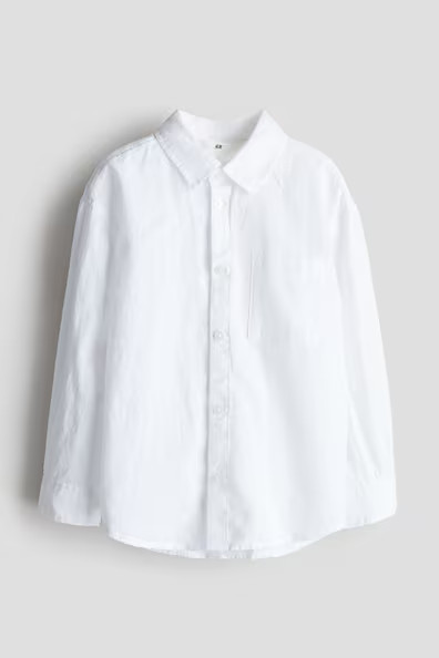 H & M - Linen-Blend Shirt - White | H&M (US + CA)