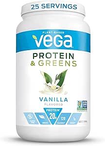 Vega Protein and Greens, Vanilla, Vegan Protein Powder, 20g Plant Based Protein, Low Carb, Keto, ... | Amazon (US)