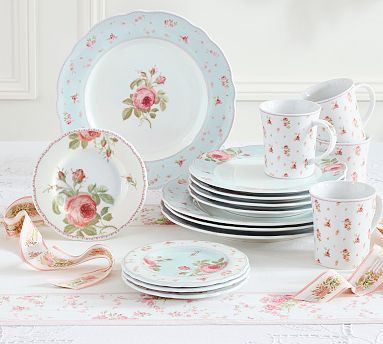 LoveShackFancy Garden Floral Dinnerware Set | Pottery Barn (US)