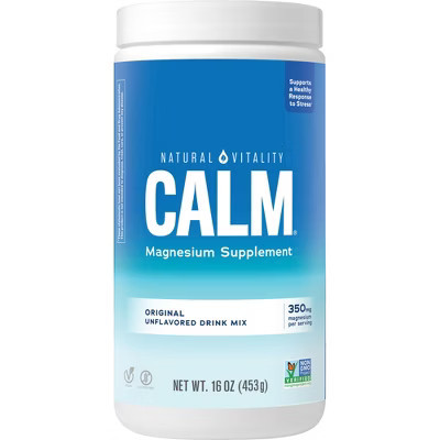 Natural Vitality CALM Magnesium Powder Supplement for Stress Relief, Unflavored, 16 Ounces | Target