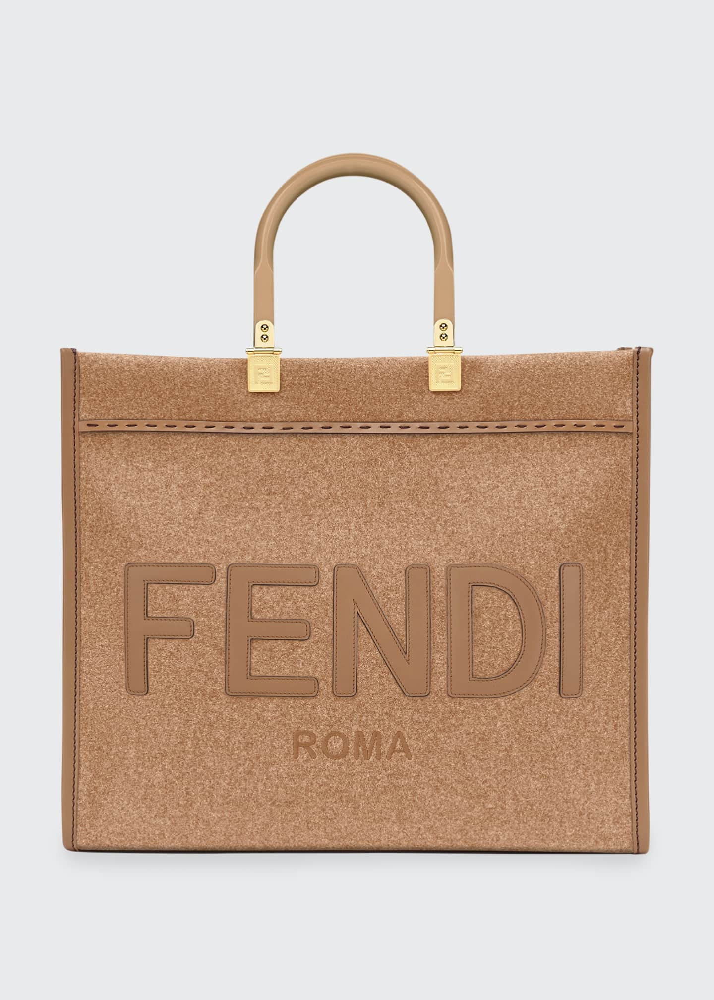 Fendi Sunshine Medium Wool Top Handle Tote Bag | Bergdorf Goodman