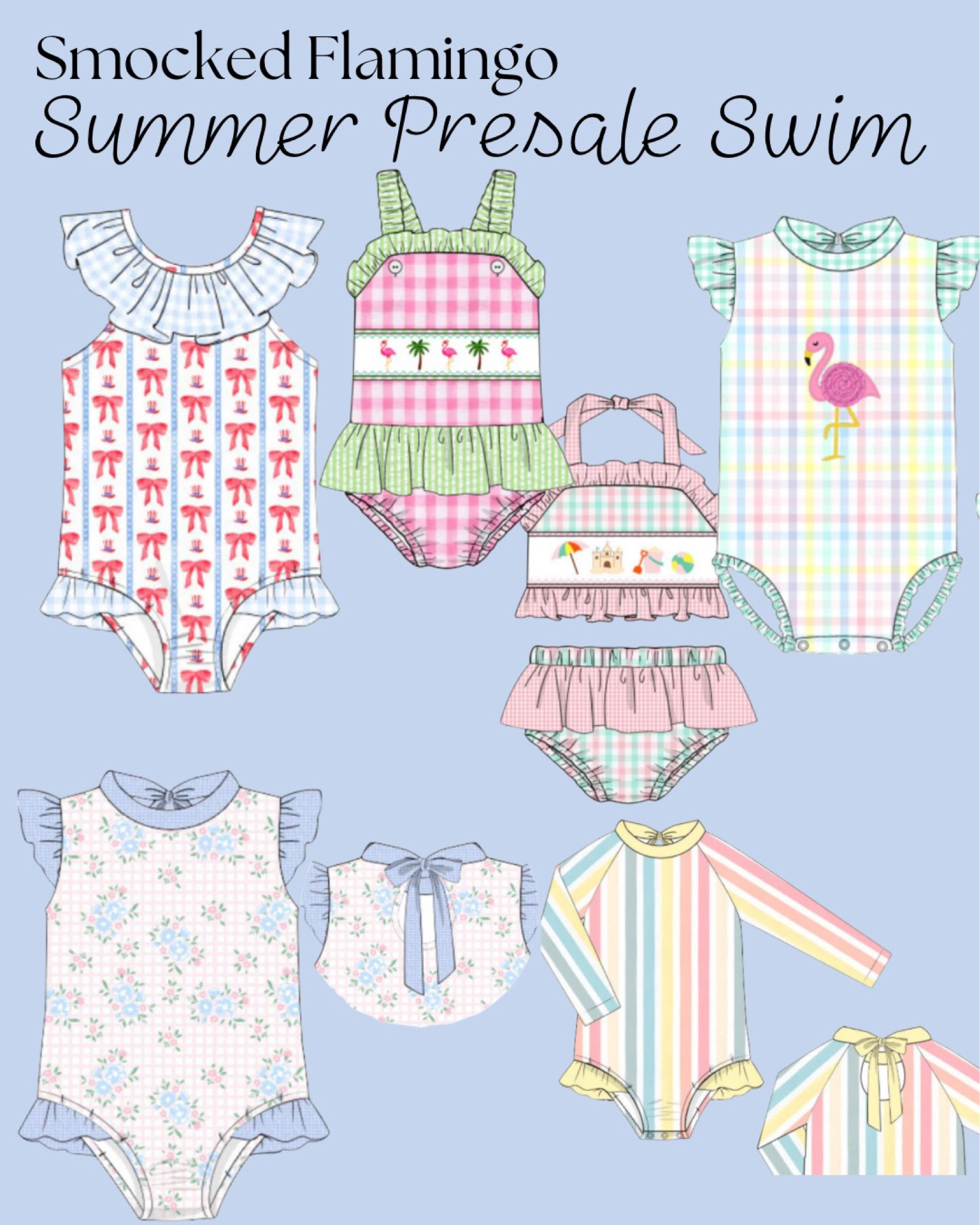 Smocked flamingo preorder ends in 4 days! 

Beach wear | baby beach | baby girl swim | baby girl resort wear | baby girl beach wear | rash guard swim |

#LTKbaby #LTKswim #LTKkids
