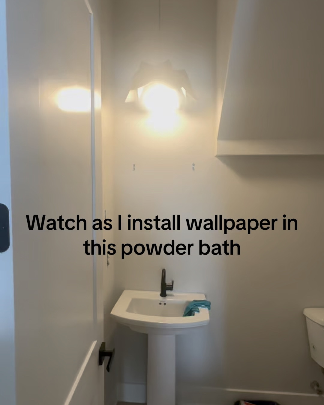 Powder room makeover with this dramatic black wallpaper!

#LTKHome