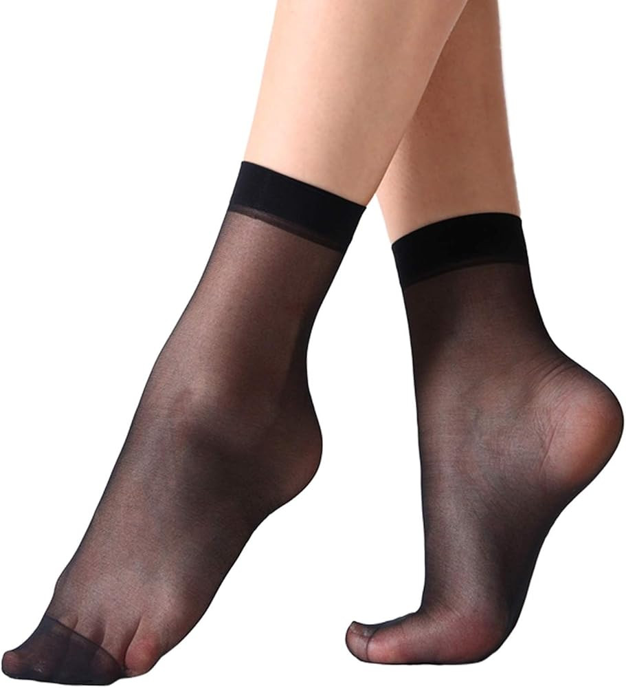 MANZI 12 Pairs Women's Ankle High Sheer Socks | Amazon (US)