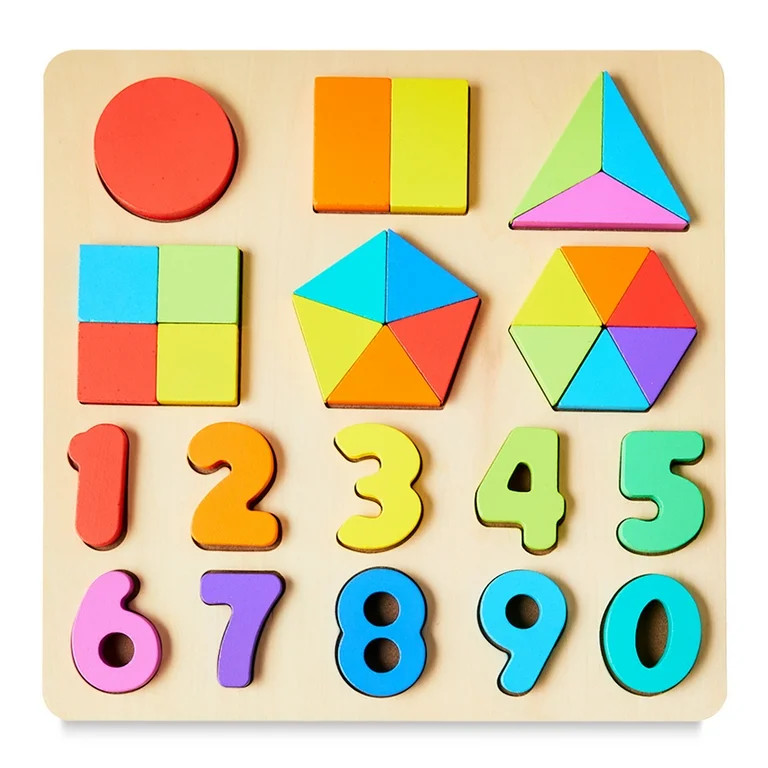 Spark Create Imagine Wooden Shape and Number Puzzle, Baby and Toddler Toys | Walmart (US)