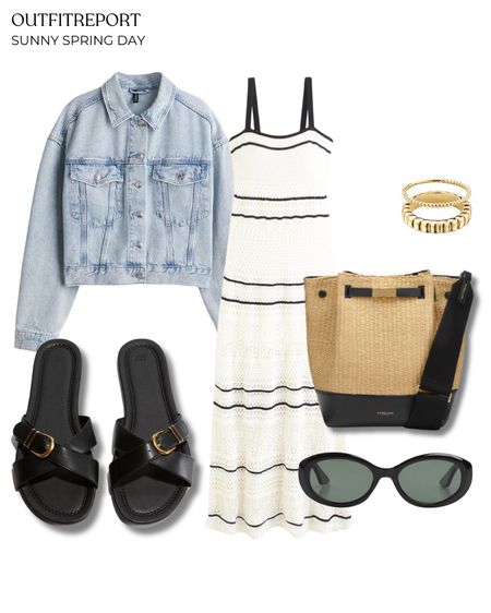 Summer spring outfit maxi dress sandals and denim jacket 

#LTKitbag #LTKstyletip #LTKshoecrush