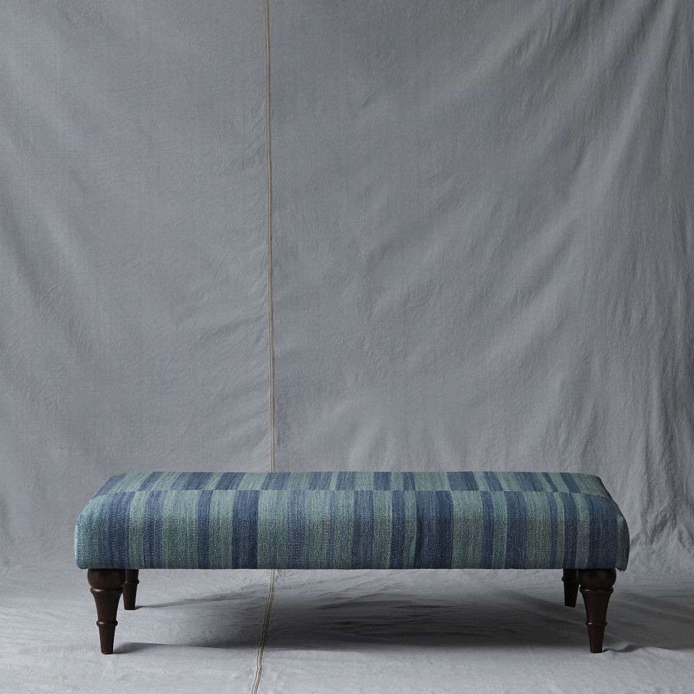 Flatweave Kilim Ottoman | GreenRow