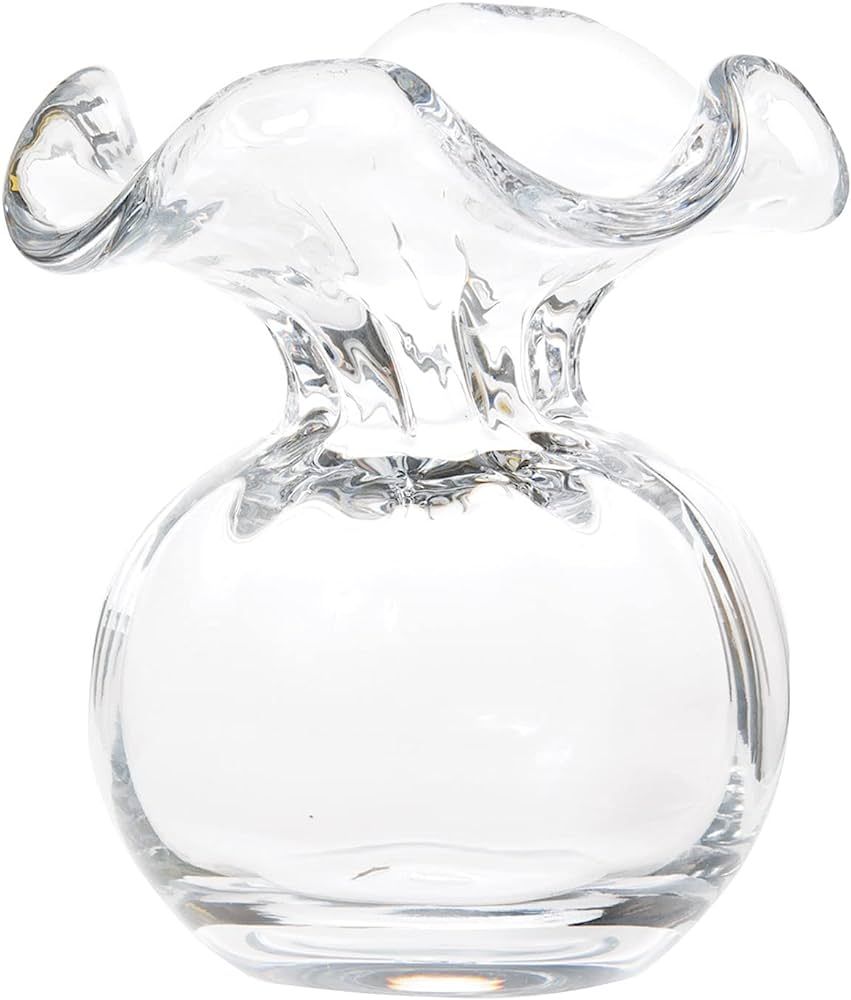 Vietri Italian Hibiscus Mouthblown Glassware Vase Collection (Bud, Clear) | Amazon (US)