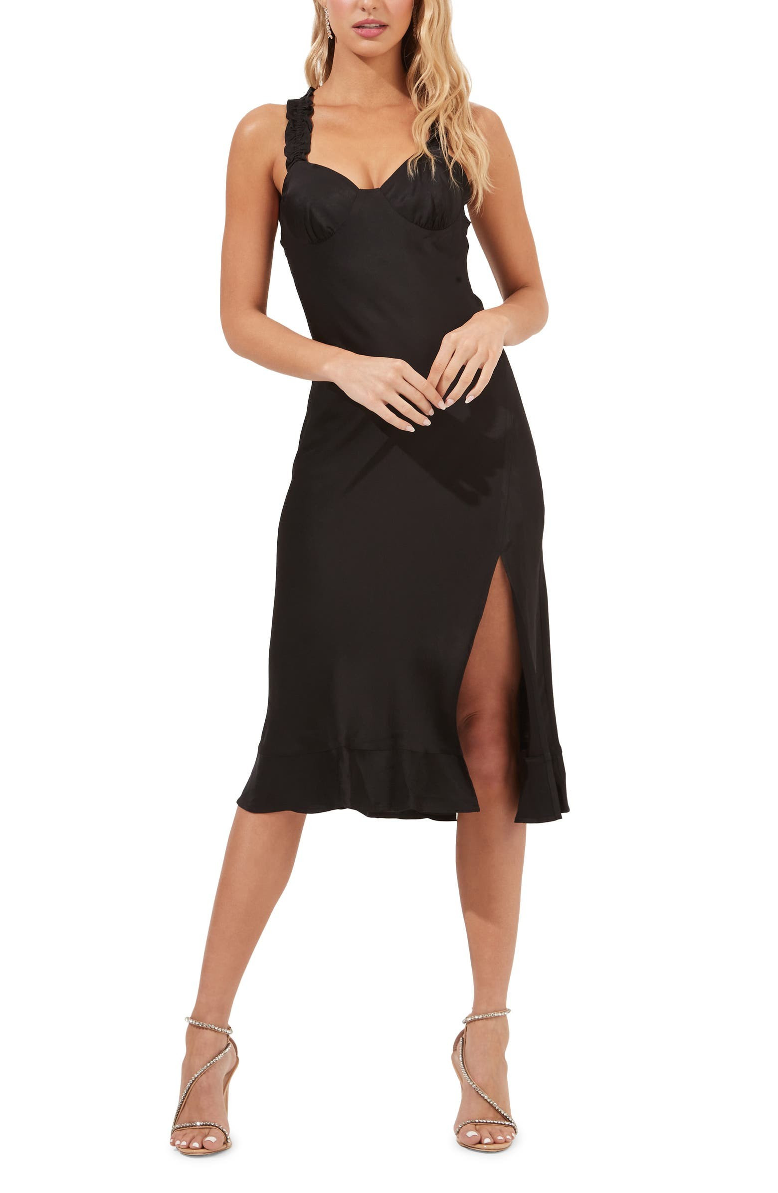 Floral Crisscross Back Midi Dress | Nordstrom