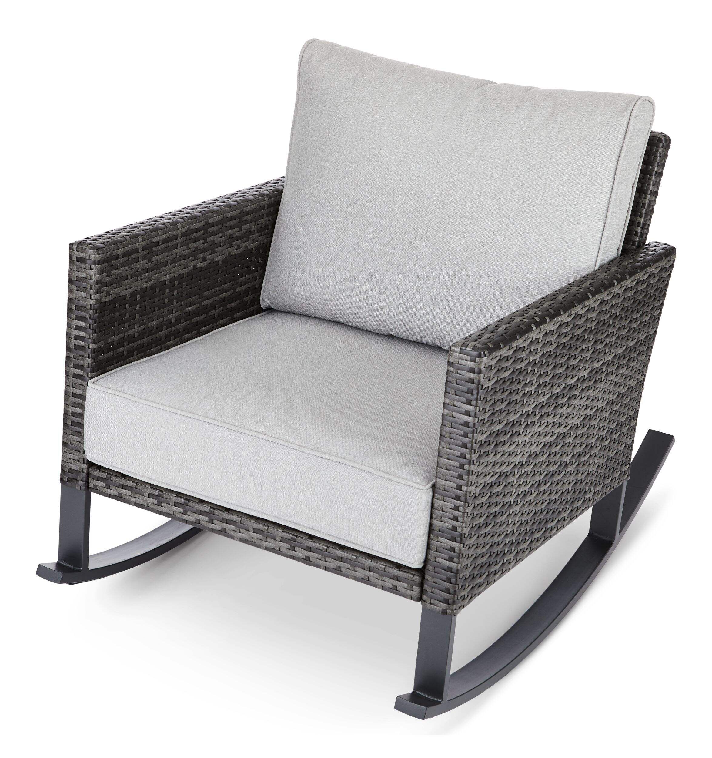 CANVAS Renfrew All-Weather Wicker Outdoor/Patio Rocking Chair w/ Cushions | Canadian Tire