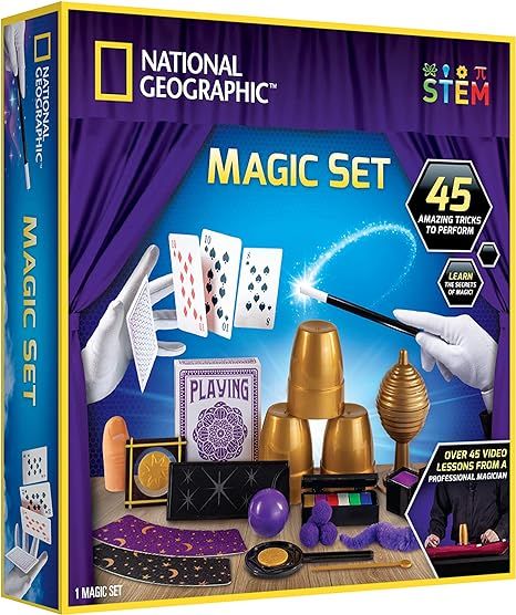 NATIONAL GEOGRAPHIC Magic Kit - 45 Magic Tricks for Kids to Perform with Step-by-Step Video Instr... | Amazon (US)