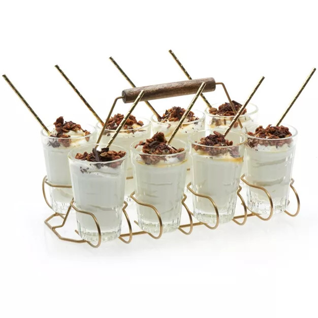 Libbey 7.4oz Glass Cooler and Metal Entertaining Set with Caddy and Individual Serving Spoons - 1... | Target