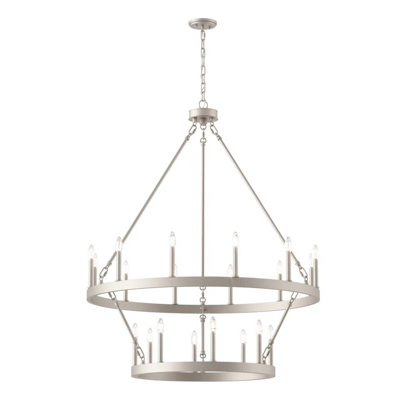 Finchley 20 - Light Dimmable Wagon Wheel Chandelier | Wayfair North America