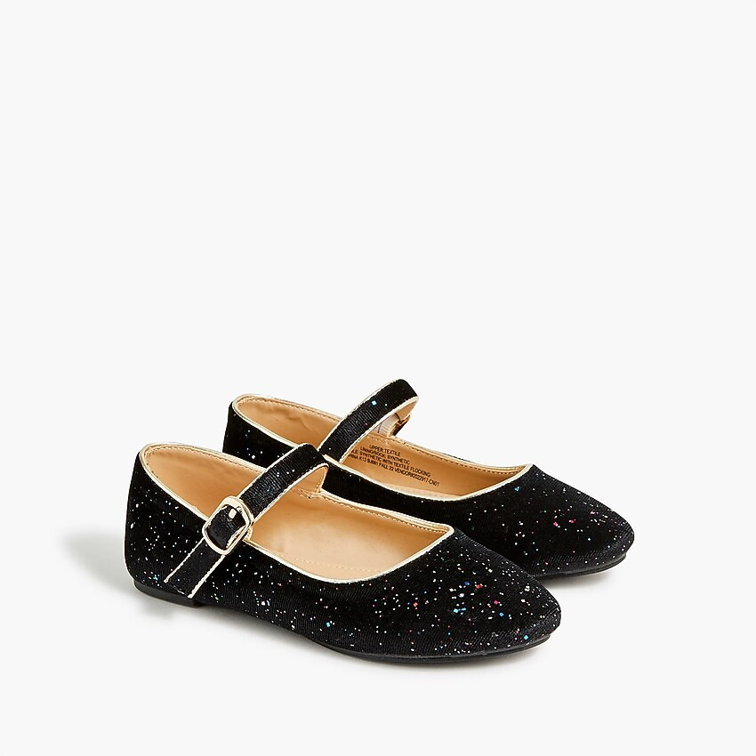 Girls' velvet-strap flats | J.Crew Factory