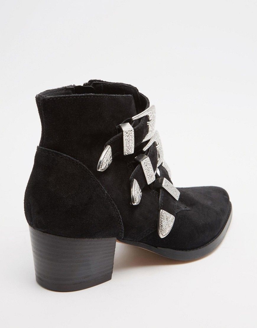 ASOS RYDER Suede Buckle Ankle Boots | ASOS UK