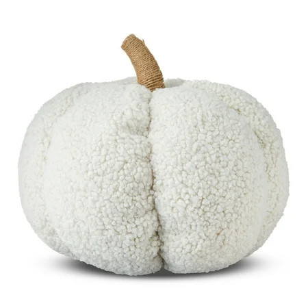 Boucle Pumpkin Pillow, Cream, 10", Halloween by Way To Celebrate | Walmart (US)