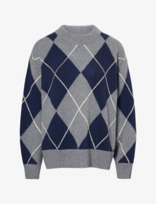 Cove Argyle Cashmere And Wool Jumper | Selfridges