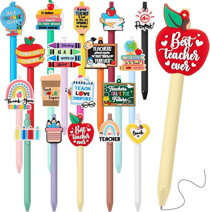 ReliThick 18 Pcs Teacher Pens Gift Bulk Funny Teacher Appreciation Ballpoint Pens for Thank You, ... | Amazon (US)
