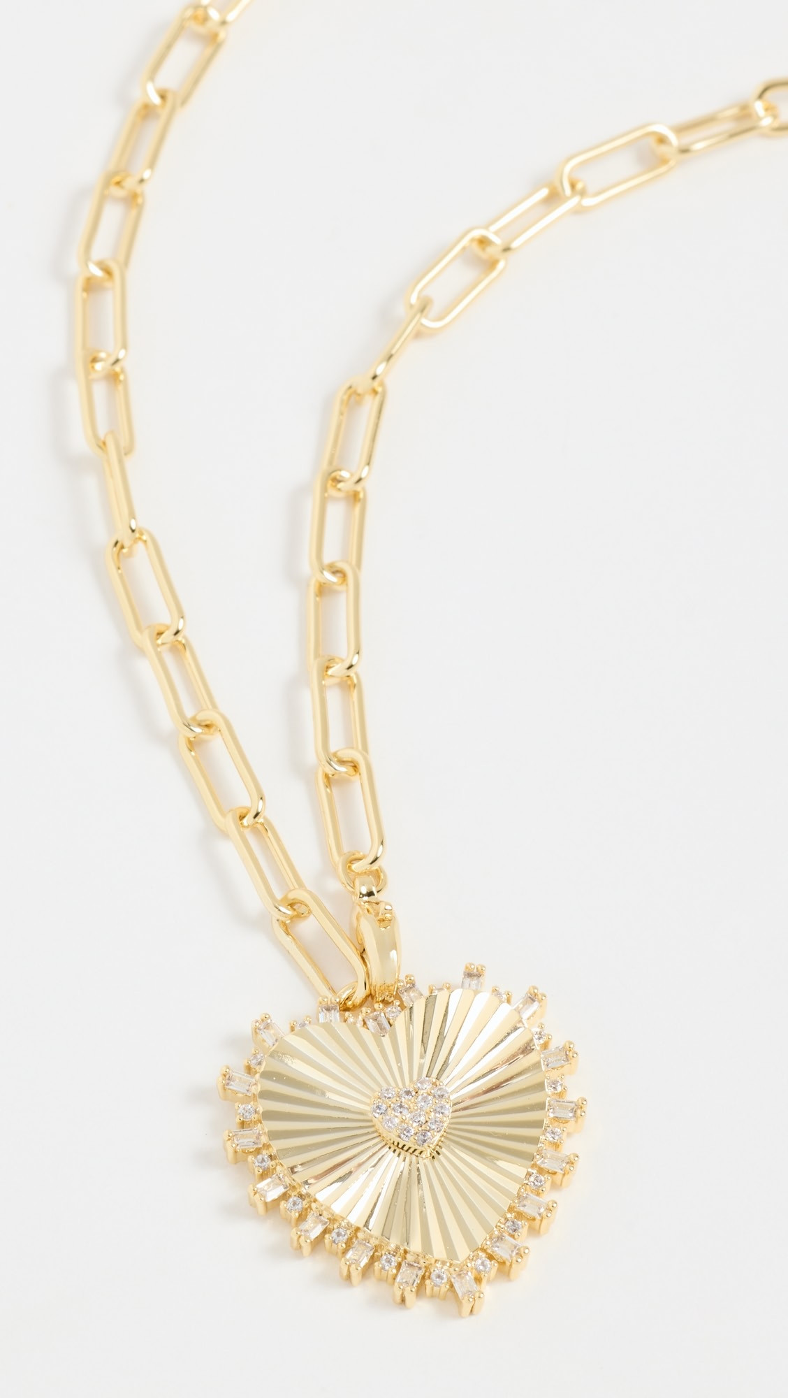 Pave Accented Heart Pendant Lariat Necklace | Shopbop