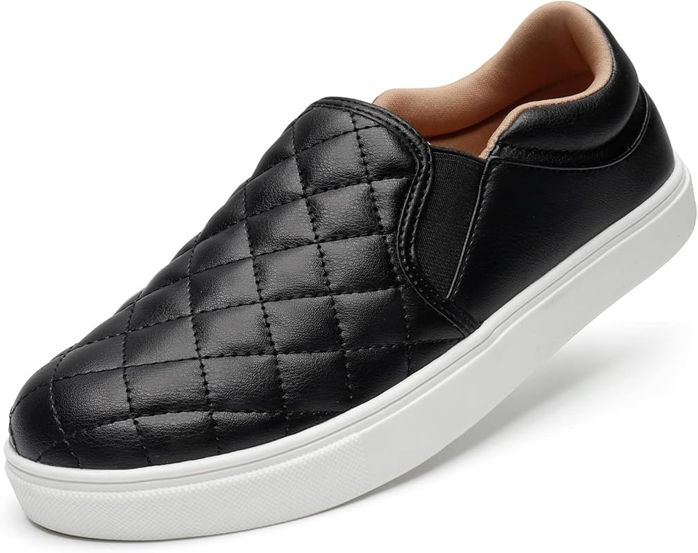 STQ Slip On Shoes for Women Fashion Sneakers Elees Quilted 2.0 Comfort Casual Fall Loafers | Amazon (US)