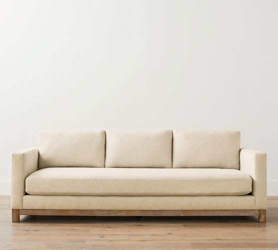 Jake Seadrift Wood Base Sofa (64"-120") | Pottery Barn (US)
