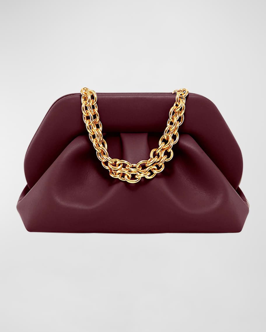 Tia Vegan Fabric Chain Clutch Bag | Neiman Marcus