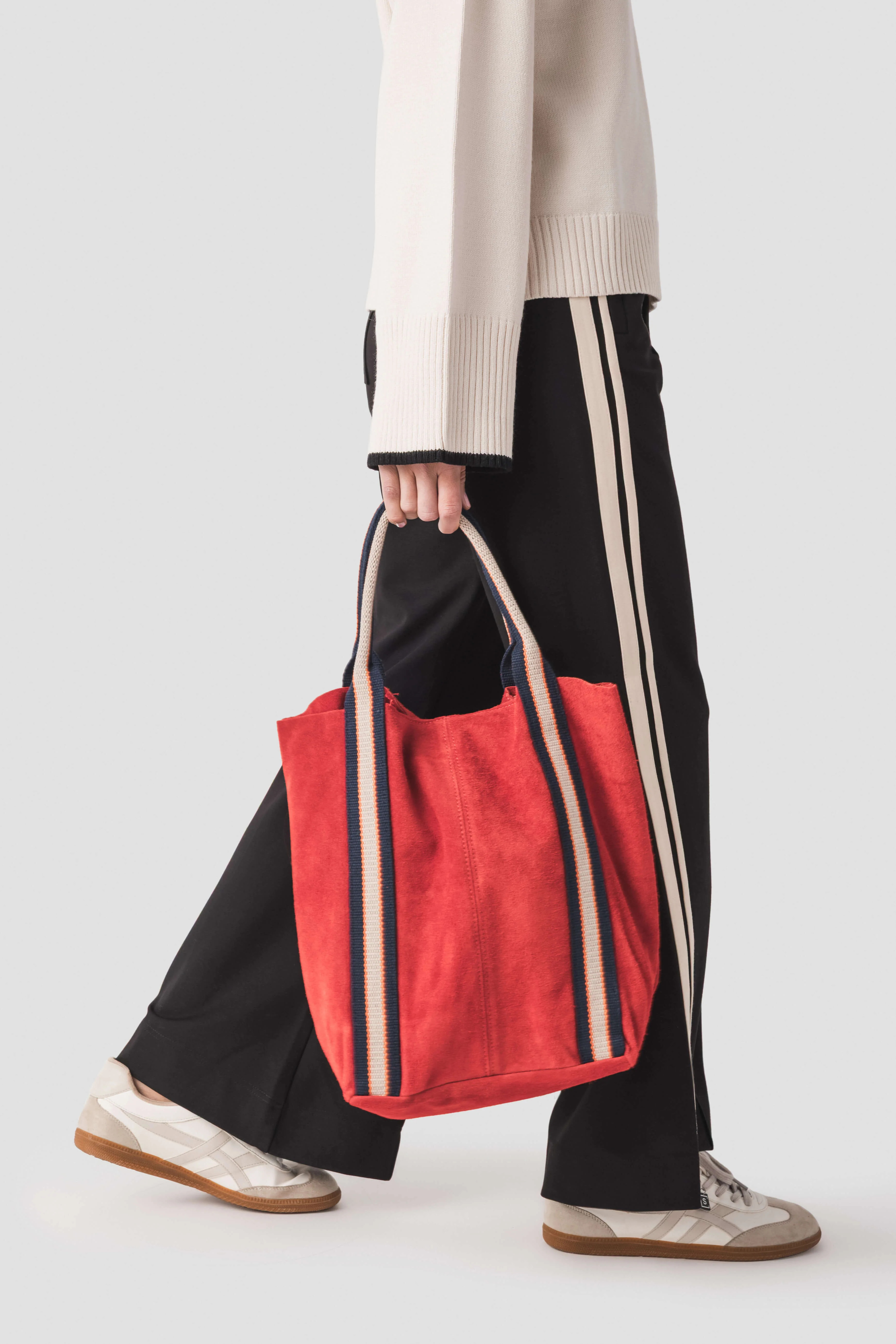 Melody Suede Leather Tote Bag | Social Threads