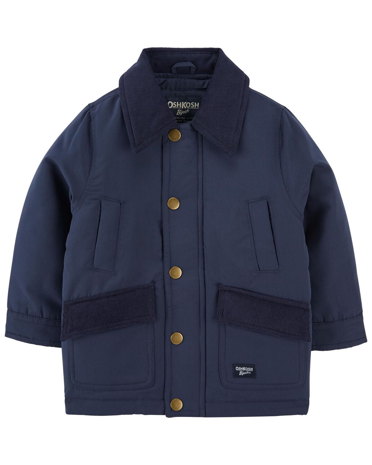 Navy Toddler Midweight Button-Front Parka | oshkosh.com | OshKosh B'gosh