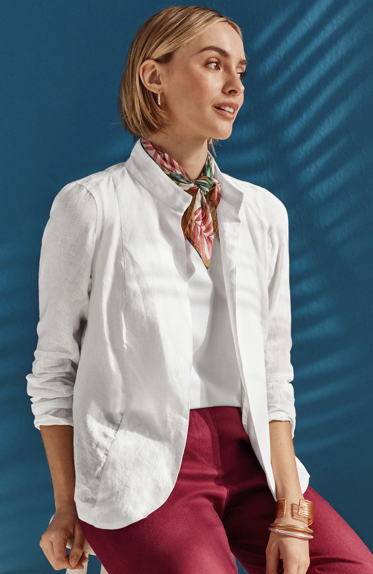 Tissue Linen Open-Front Jacket | J. Jill
