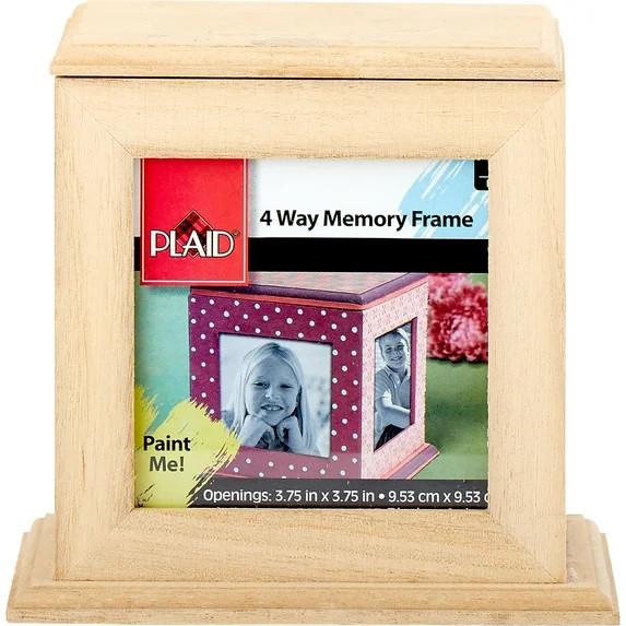 Plaid 97870E Unpainted Wood Surface, 4-Way Memory Frame, 1 Piece | Walmart (US)