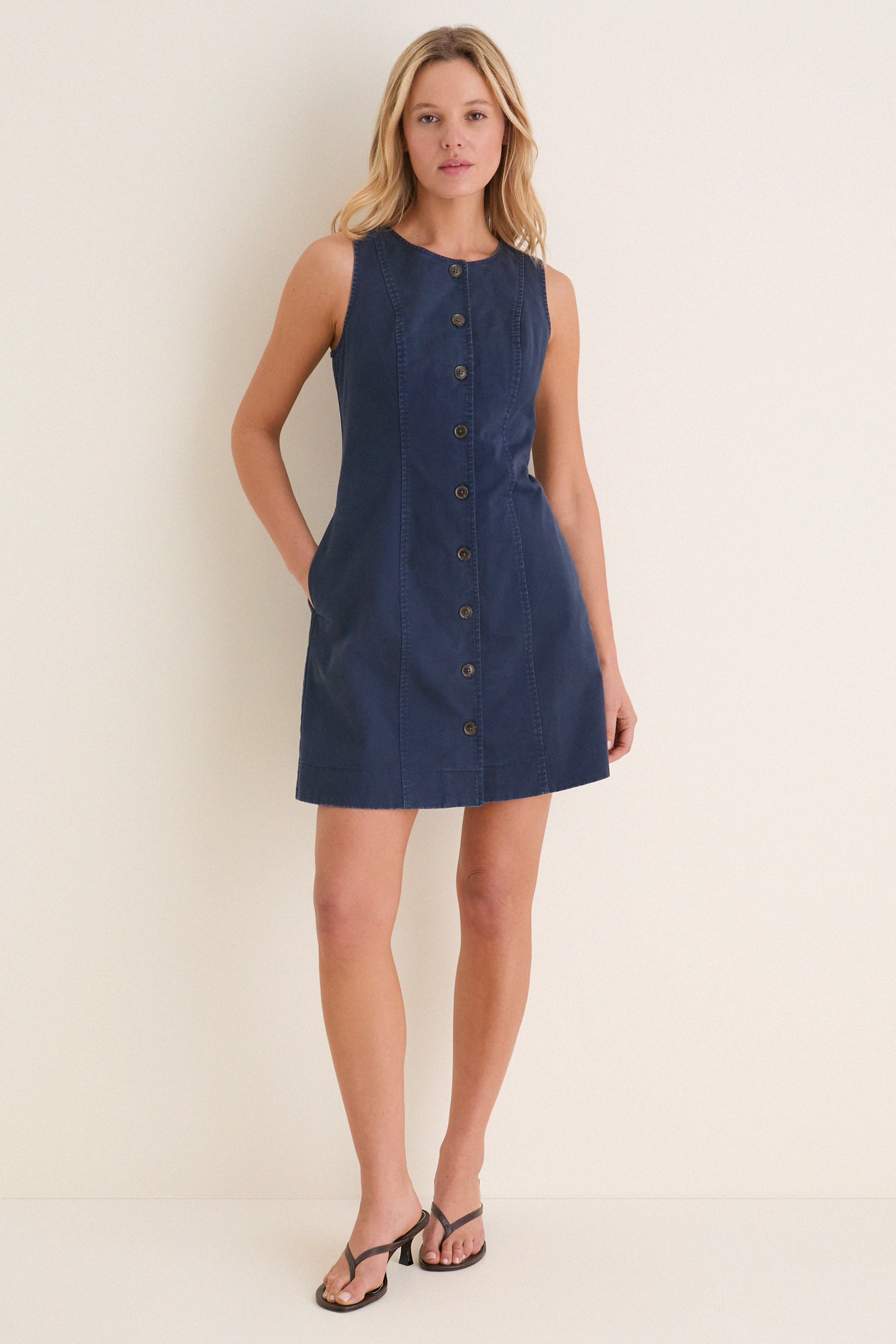 Navy Chino Rhoda Mini Dress | Tuckernuck (US)