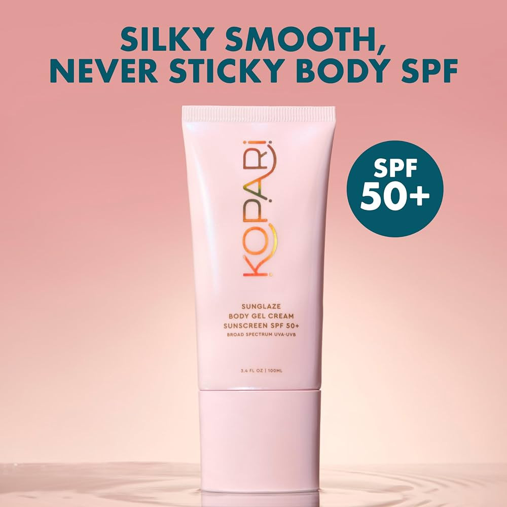 Kopari Sunglaze Body Gel Cream Sunscreen SPF 50+ | Broad-Spectrum Body Sunscreen with Hyaluronic ... | Amazon (US)