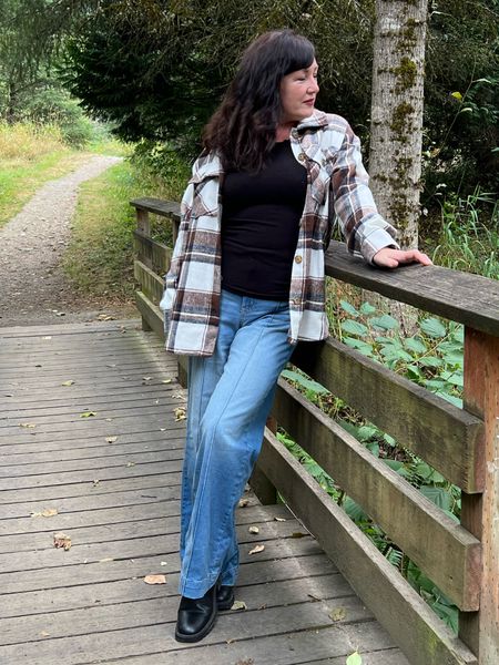We found so many cute #fallfashiontrends under $35 @WalmartFashion ! #WalmartPartner I am completely obsessed with this Flannel Shackel for under $30! It is so cozy yet do stylish… hard to beat for the price! I am also in love with these wide leg pants for under $23 and Chelsea boots for $32. Find these and many more of our favorite fall fashion picks for under $35 here!

#WalmartFashion