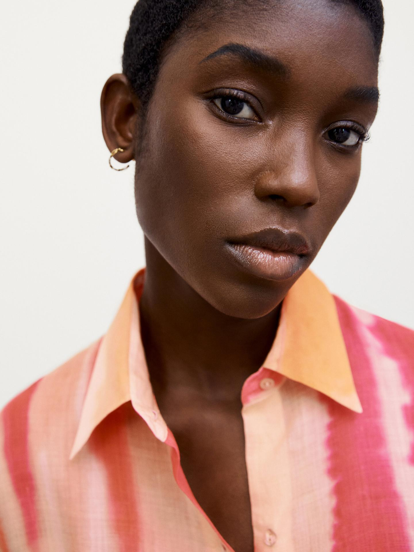 100% ramie tie-dye shirt | Massimo Dutti US