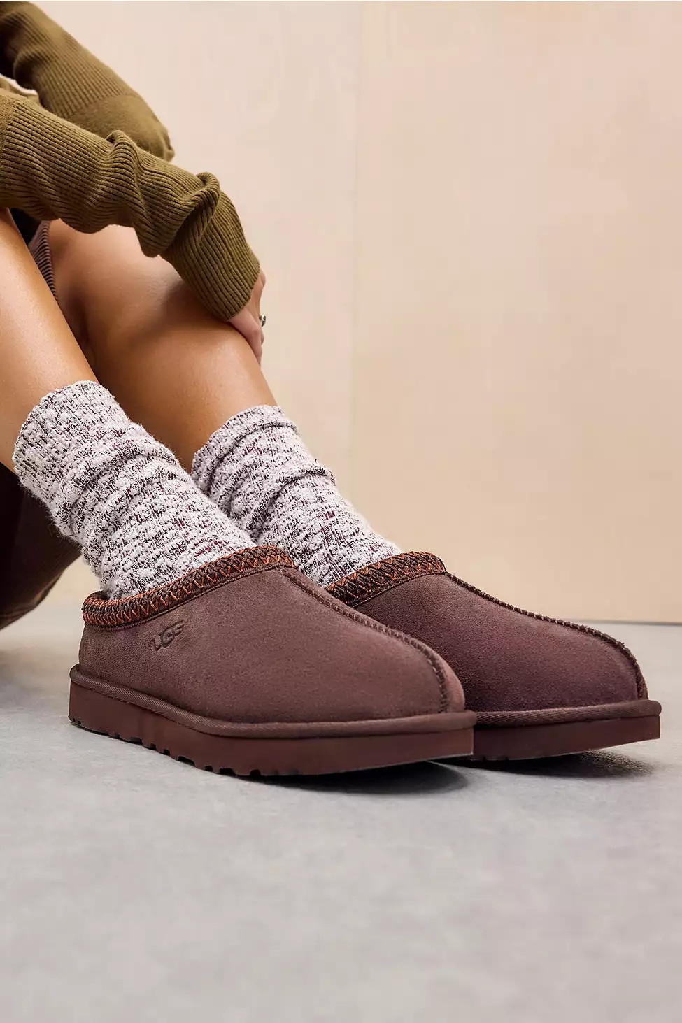 UGG Burnt Cedar Tasman Slippers - Brown UK 4 at Urban Outfitters | Urban Outfitters UK