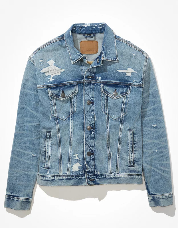 AE Destroyed Denim Jacket | American Eagle Outfitters (US & CA)