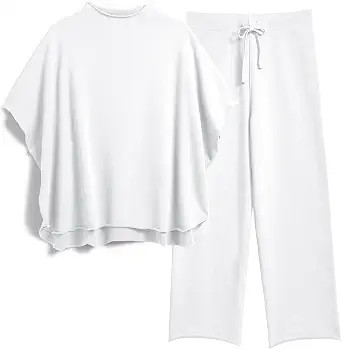 SeeLuNa Lounge Sets for Women Short Sleeve Top Wide Leg Pants Workout Set | Amazon (US)