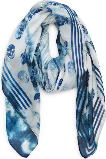 Skull Print Square Scarf | Nordstrom