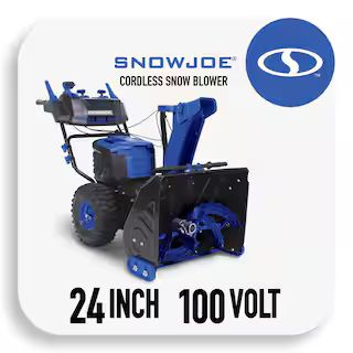 100V IONMAX 24 in. Cordless Dual-Stage/ Electric Snow Blower with 2 x 5.0 Ah Batteries and Charge... | The Home Depot