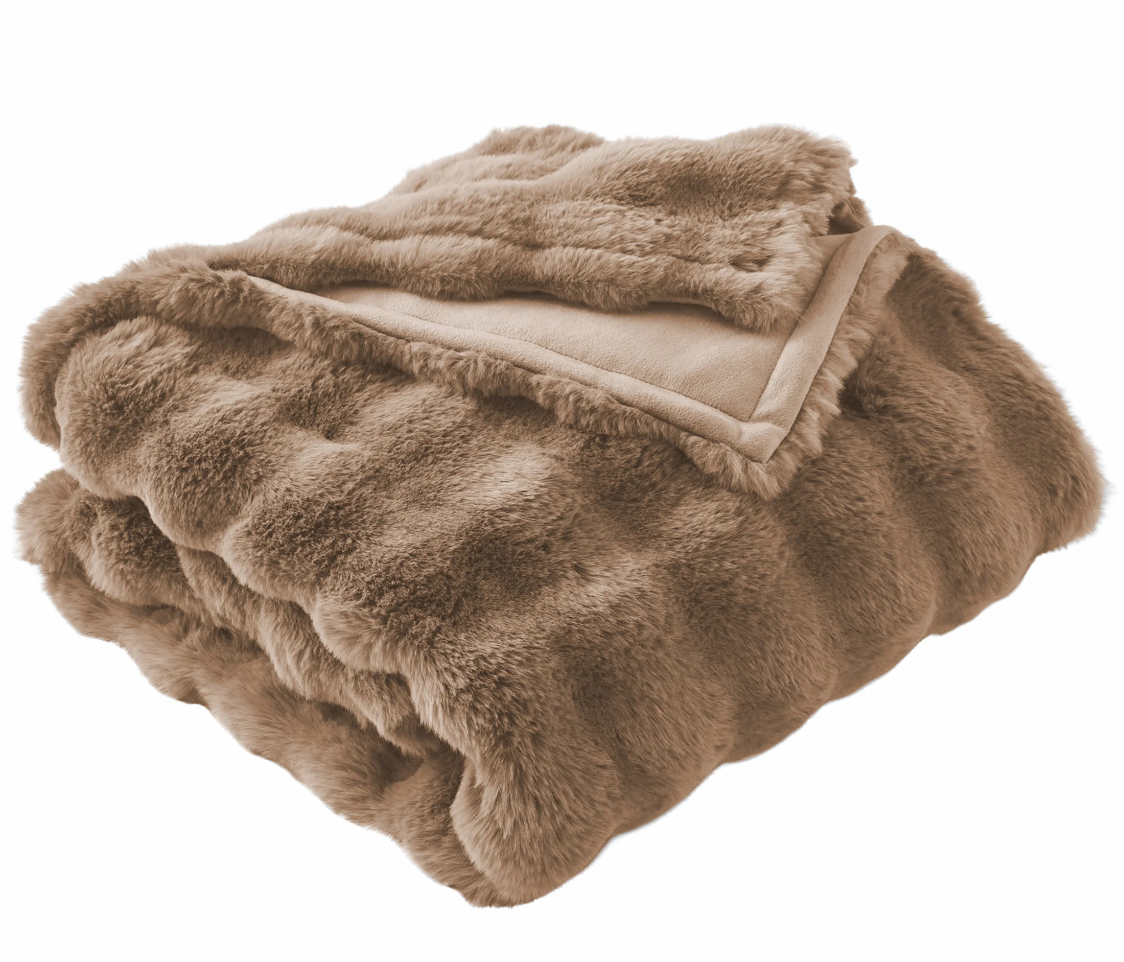 Better Homes & Gardens Brown Texture Faux Fur Throw, 50" x 72", Adult/Teen | Walmart (US)