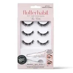 FlutterHabit Flirt Ready Set Starter Kit, DIY Eyelash Extensions, Lash Clusters for Women, Profes... | Amazon (US)