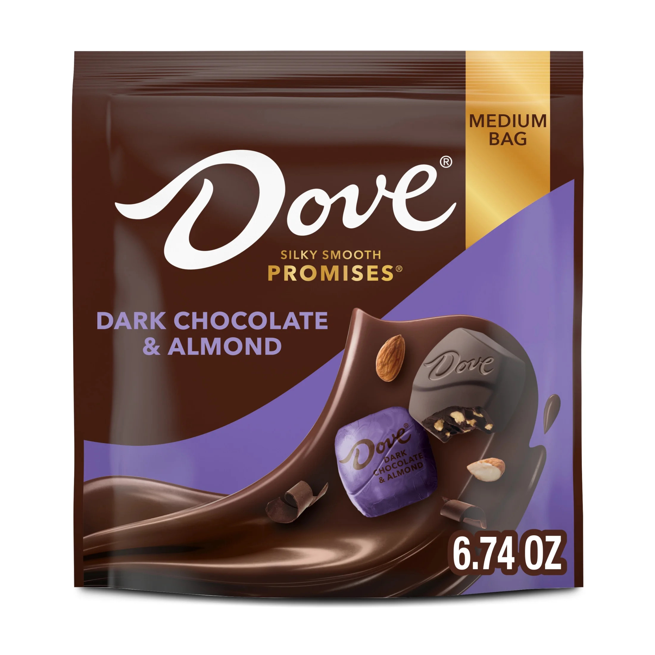 Dove Promises Dark Chocolate & Almond Candy - 6.74 oz Bag | Walmart (US)