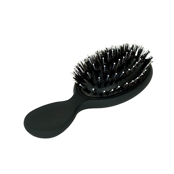 Mini Boar Bristle Brush by Everlong Hair, Boar & Nylon Bristles Adds Shine & Promote Hair Growth,... | Amazon (US)