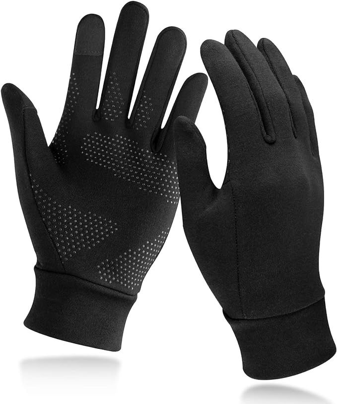 Unigear Lightweight Running Gloves, Touch Screen Anti-Slip Warm Gloves Liners for Cycling Biking ... | Amazon (US)