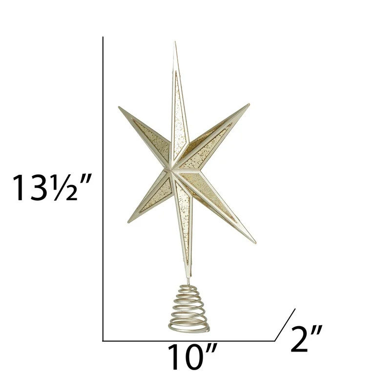 My Texas House, 1 piece Champagne Christmas Star Tree Topper, .13 pounds | Walmart (US)