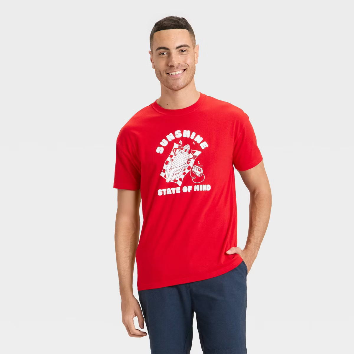 Men's Summer Sunshine T-Shirt - Goodfellow & Co™ Red | Target
