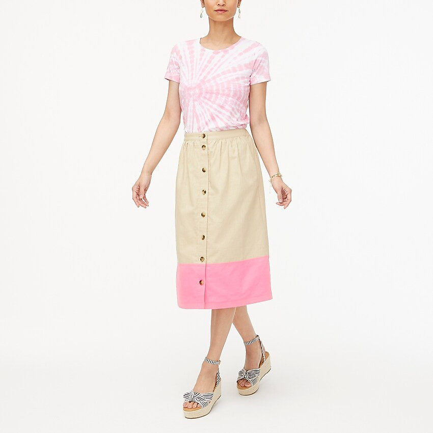Colorblock midi skirt | J.Crew Factory