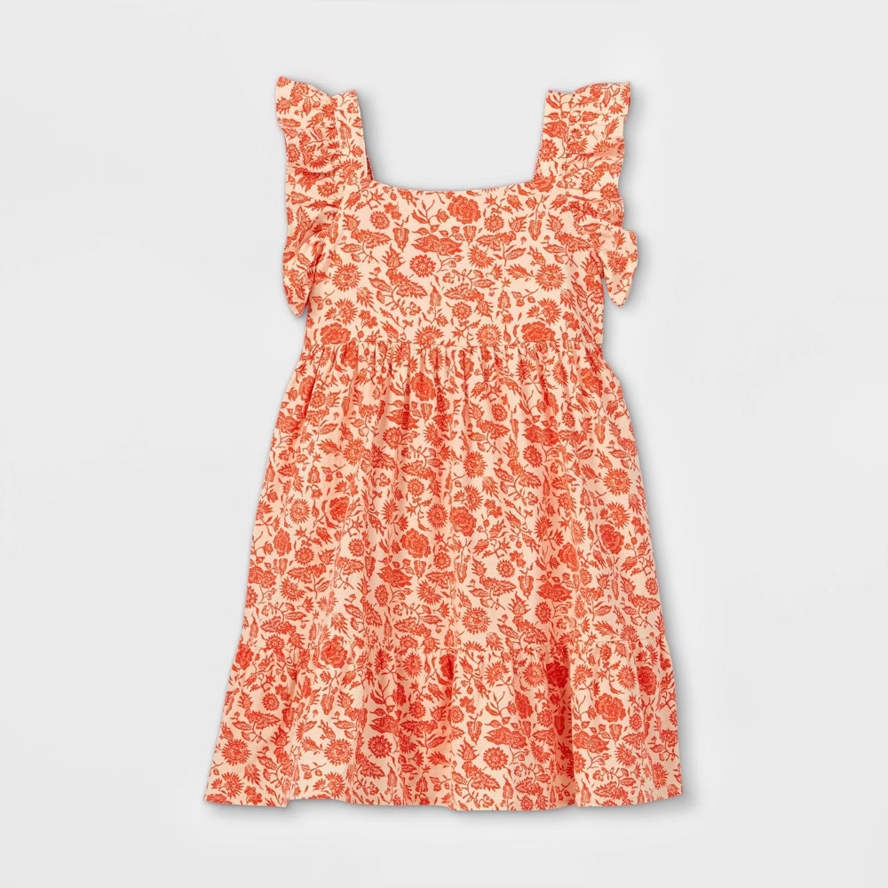 Girs' Fora Futter Seeve Woven Dress - Cat & Jack™ | Target