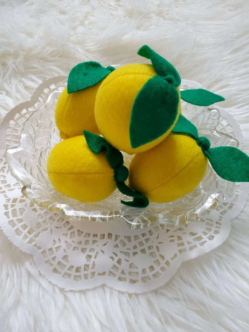 Felt lemon. Felt fruits , felt food | Etsy (Global)