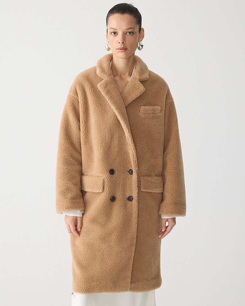 Relaxed topcoat in sherpa blend | J. Crew US